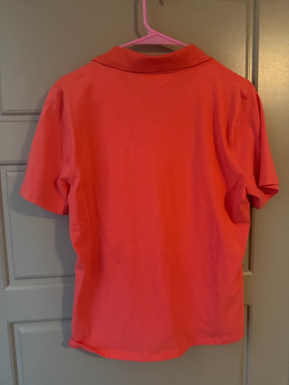 NWT Michael Kors Coral Short-Sleeve Polo Top - Picture 2 of 3